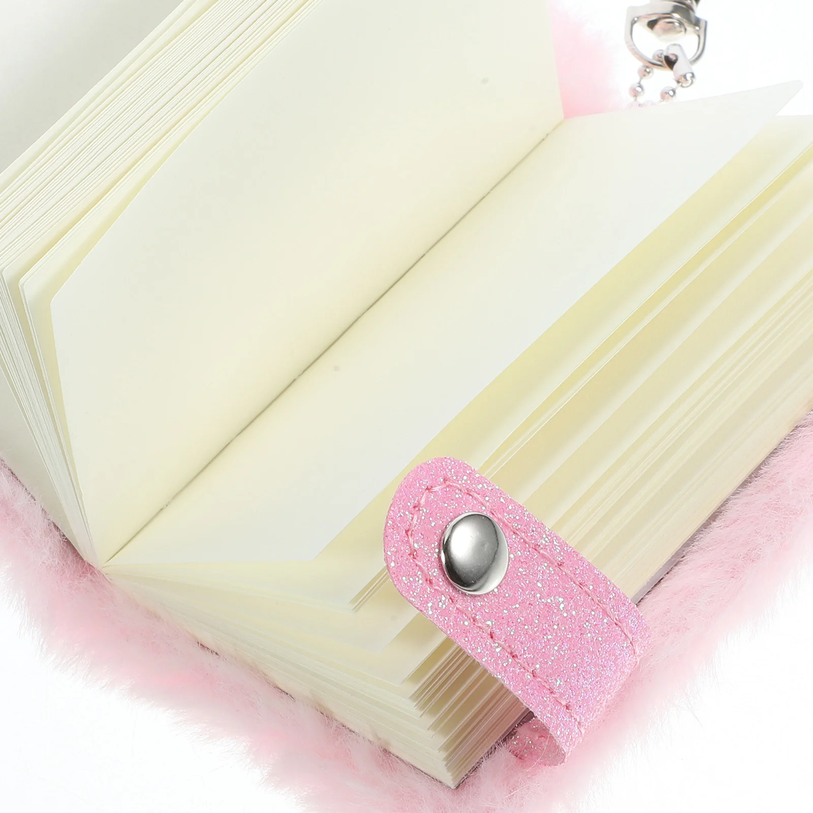 Fuzzy Writing Drawing Pad Personal Journal Diary Notepad with Blank Inner Papers and Key Chain Notepad for girls