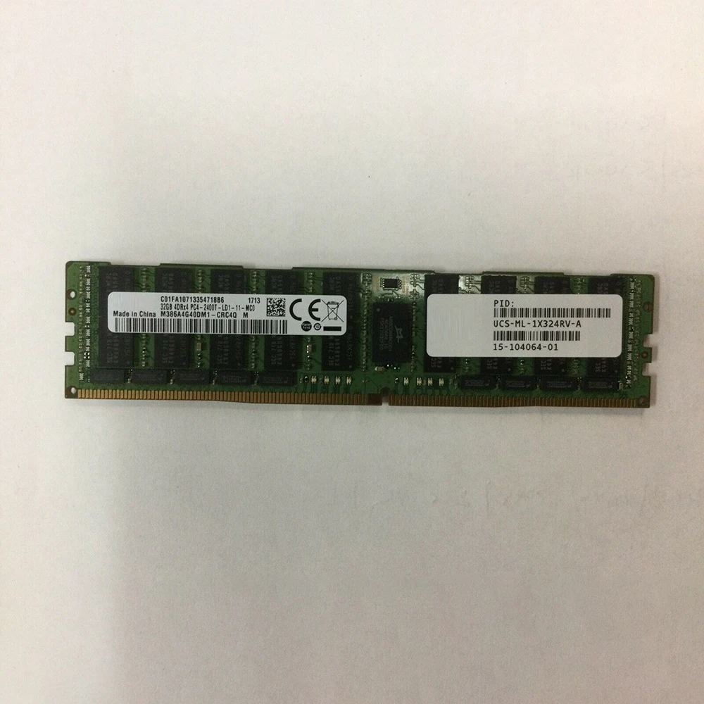 1PCS Server Memory UCS-ML-1X324RV-A 32GB 4DRX4 PC4-2400T LRDIMM RAM High Quality Works Fine Fast Ship