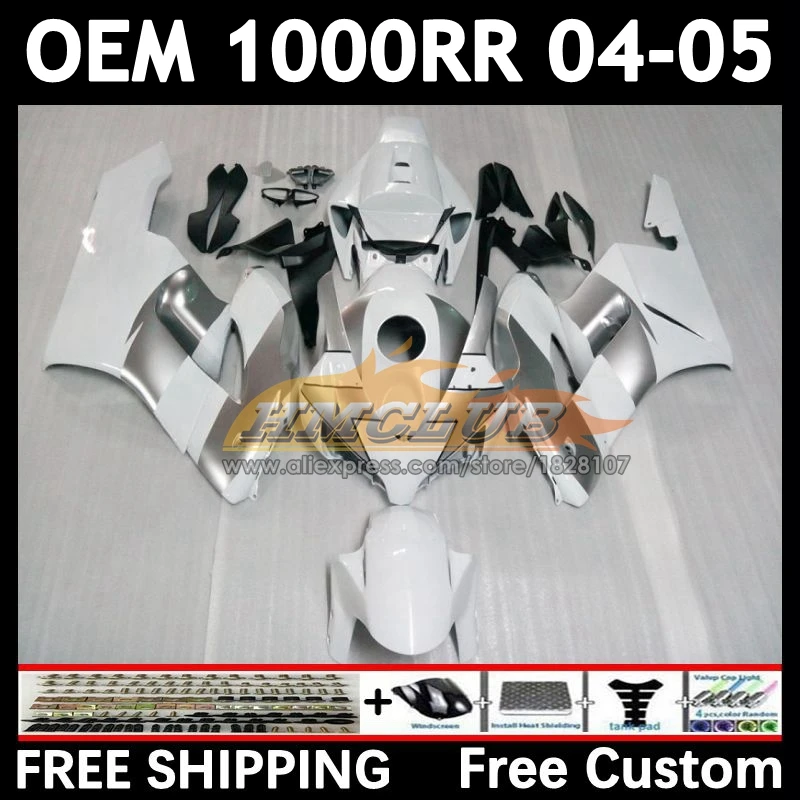 Injection Fairing For HONDA CBR 1000RR 1000CC repsol silver CBR1000 RR CBR 1000 CC RR 75No.6 CBR1000RR 04 05 2004 2005 OEM Body