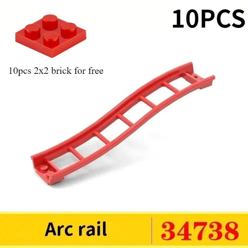 10 STKS Track Achtbaan Spoorweg Stad Trein Technisch Deel Bouwstenen Cadeau voor Kinderen Compatibel Leduo 26022 25059 25061