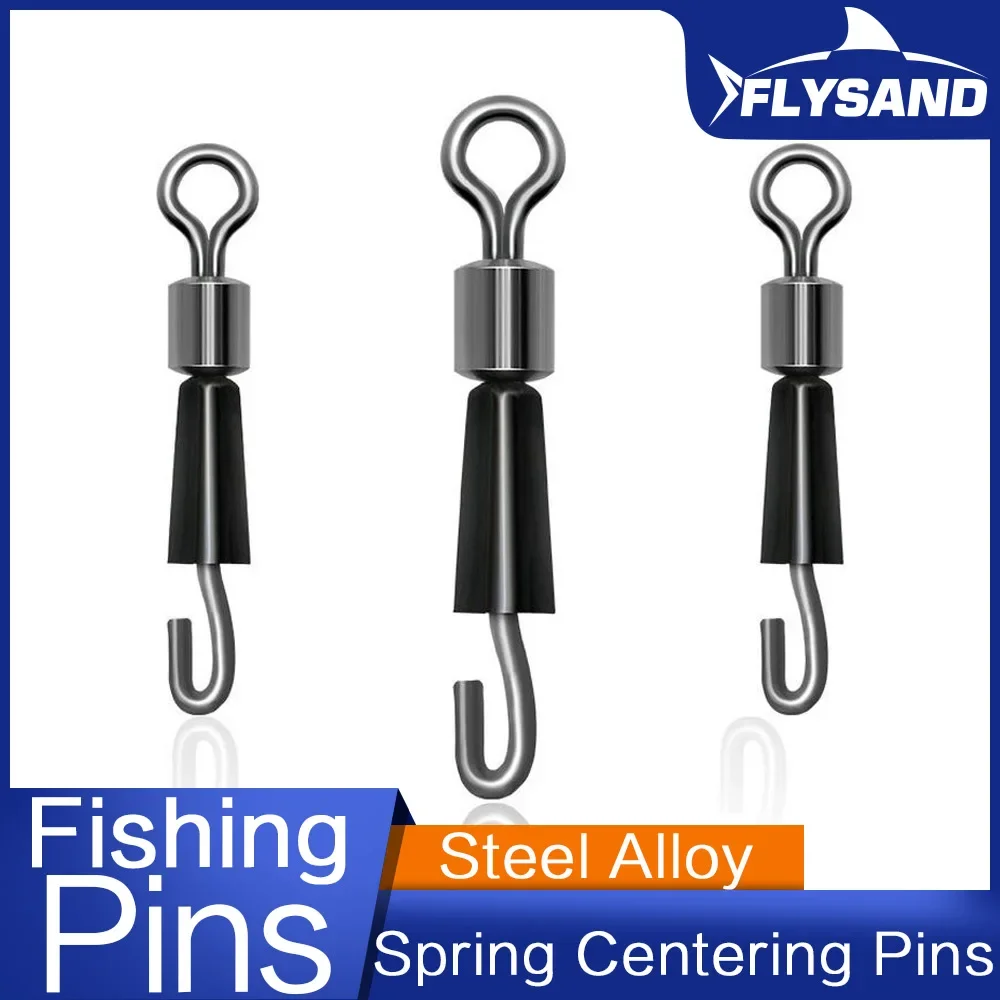 FLYSAND Ball Bearing Swivel Solid Rings Fishing Connector Hooks Quick Fast Link 10PCS/BAG Fishing Tool Fishing Accessories