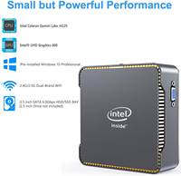 GK3V Windows10 Mini PC Intel Celeron J4125 8GB DDR4 128GB SSD Gaming Mini PC 2.4G 5G WiFi 1000M Mini Computer