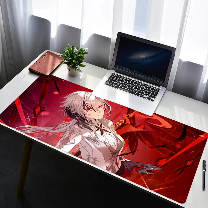 Mouse Pad Laptop Rubber Extended Desktop Mat G-genshin Impact Arlecchino Computer Gamer Mousepad Gaming Accessories Keyboard Pad