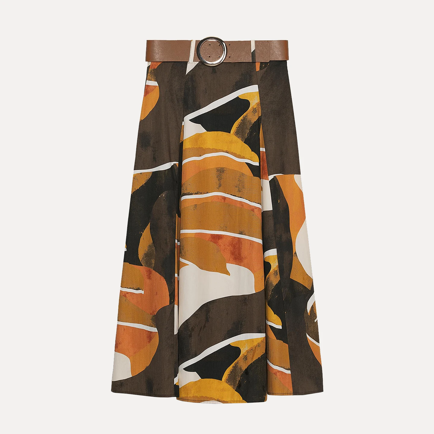 

Casual Printed Silk Waist Belt Skirt for Women Autumn 2025 New Sle Ele Leisure Z f Skirt Stand Fit