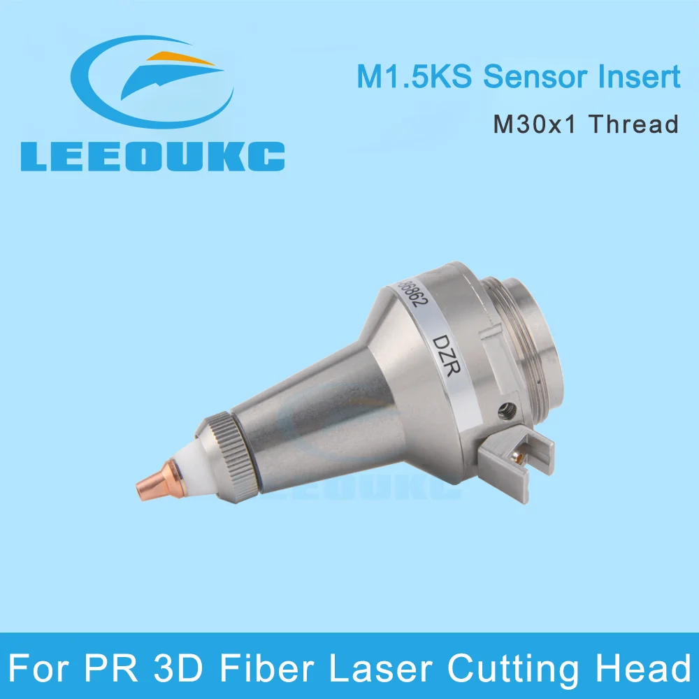 LEEOUKC Konektor Nosel Laser Serat TRA SE M1.5 KS Sensor Masukan Referensi P0491-110-00001 untuk PR 3D Kepala Pemotong Laser