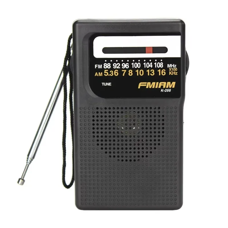 K-266 Elderly Parents Gift  Pocket Mini Built-In Speaker Rechargeable Fm Am 2 Band Radio With Earphone Jack