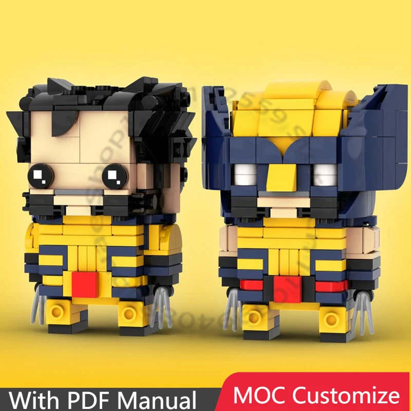 DIY 486 PCs Epic Hero Collection Building Blocks, Big Head Style 2-Figure Set, Creative Construction Toy, Premium Festival Gift