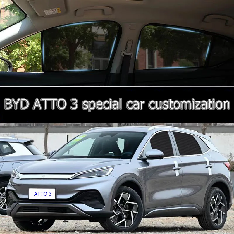 Автомобильный солнцезащитный козырек ZLWR BYD ATTO 3, автомобильный солнцезащитный козырек BYD YUAN PLUS для боковых окон, автомобильная сетка для насекомых, солнцезащитный козырек, теплоизоляция