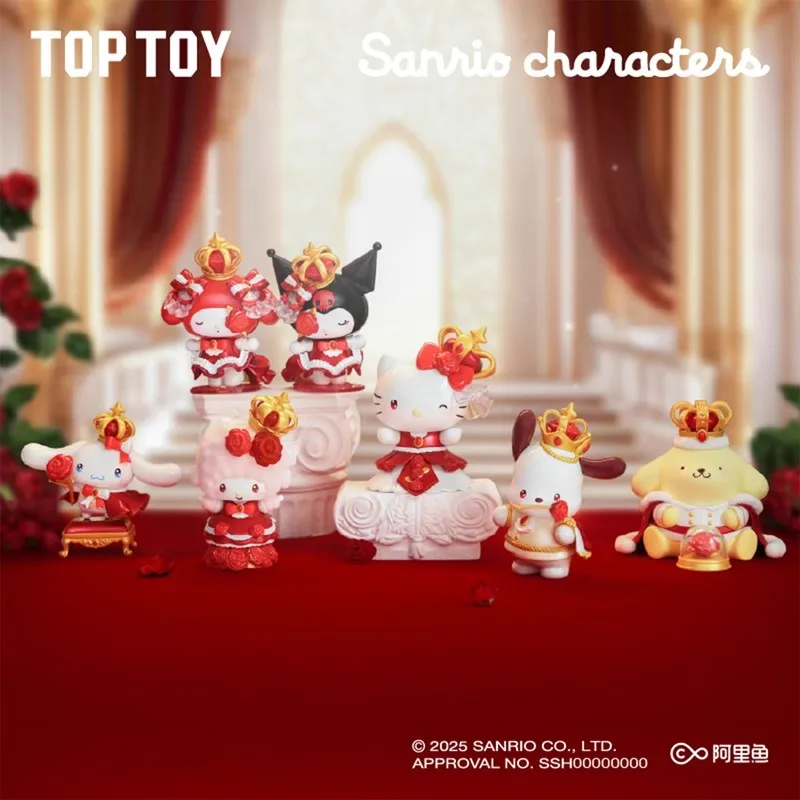 Echte Toptoy Sanrio Family Rose Night Blind Box Trendy Speelgoed Leuke Cartoon Figuur Ornament Dollssurprise Kinderen Kerstcadeau