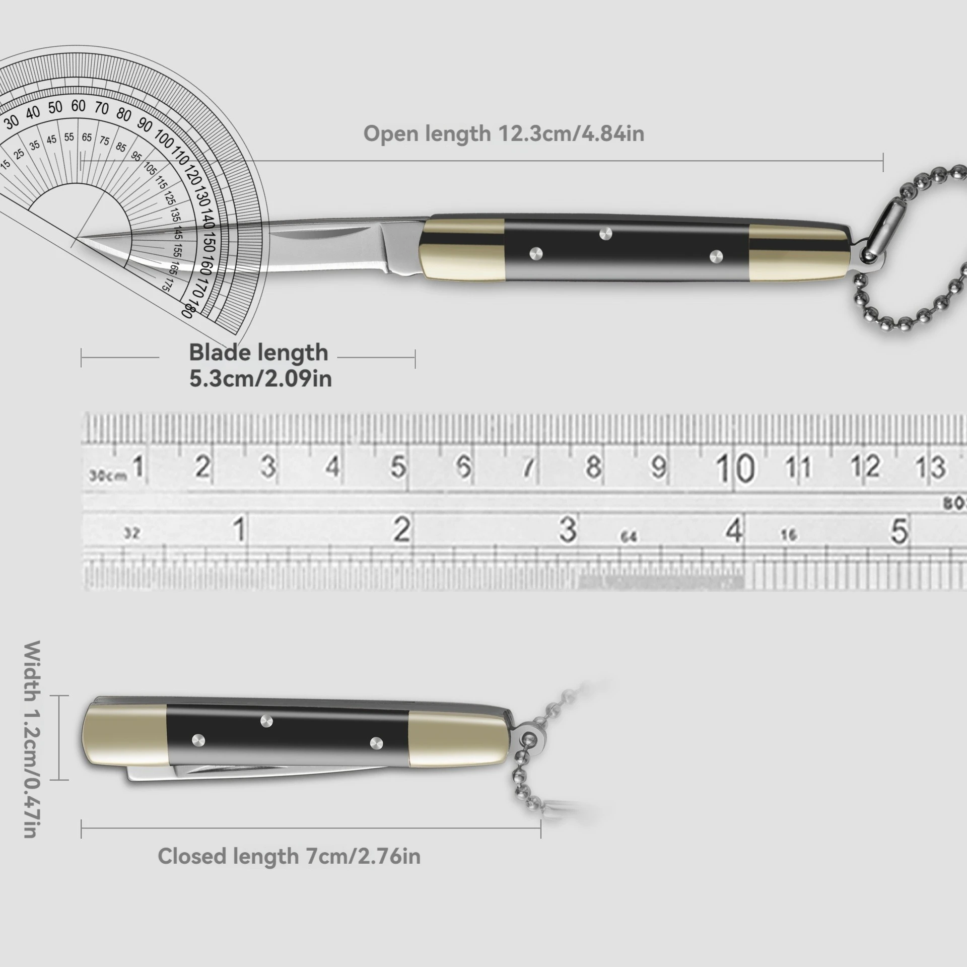 Stainless steel folding knife, creative mini knife, portable key knife, outdoor tool knife