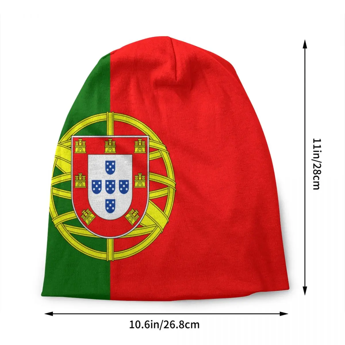 Custom Flag Of Portugal Skullies Beanies Caps Cool Winter Warm Women Men Knit Hats Adult Unisex Bonnet Hats