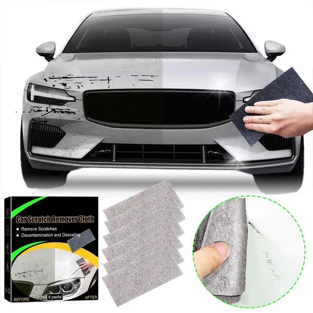 6 Pack 6 Pack Nano Magic Cloth Car Scratch Wipe Nano Cloth Remove Stubborn Residuals Minor Scratches Water