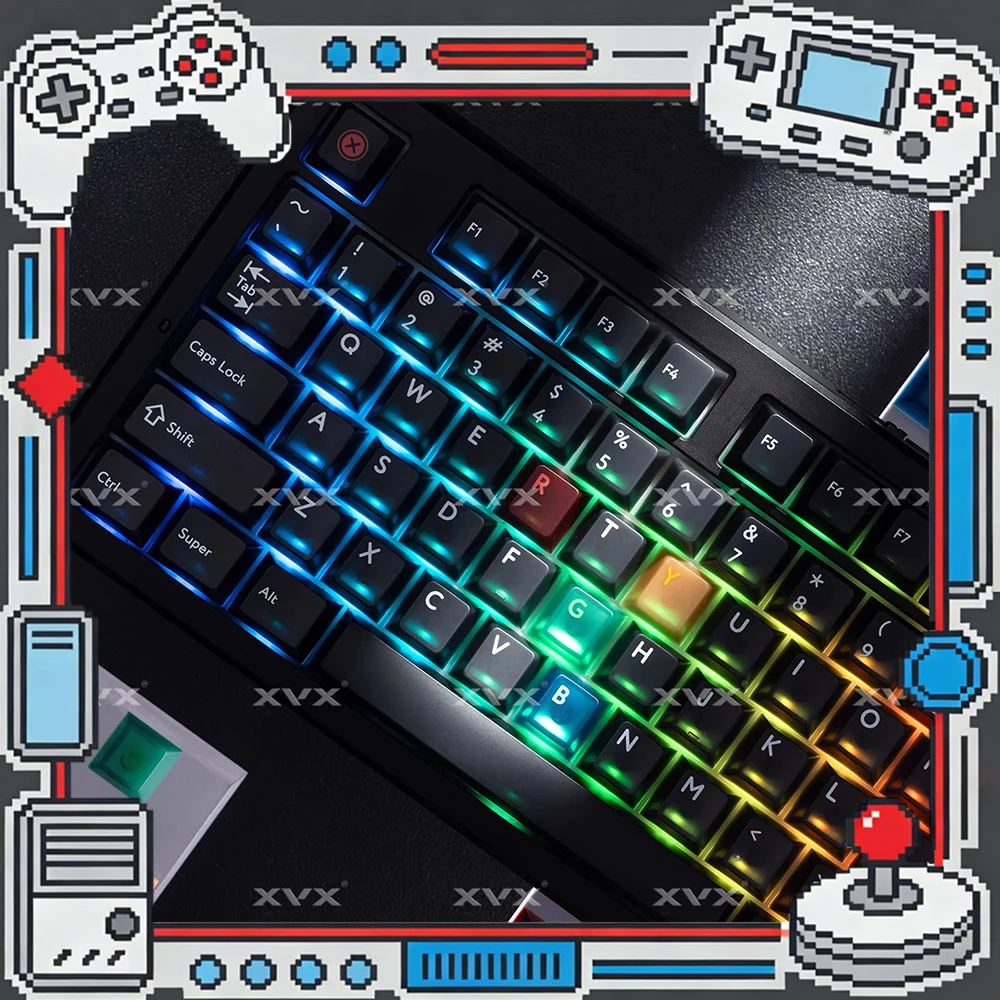 XVX Nephrite PC Keycaps Fog Permeable Keycap Original Factory Height Screen Printing Keyboard Keycaps Customized PC Gifts