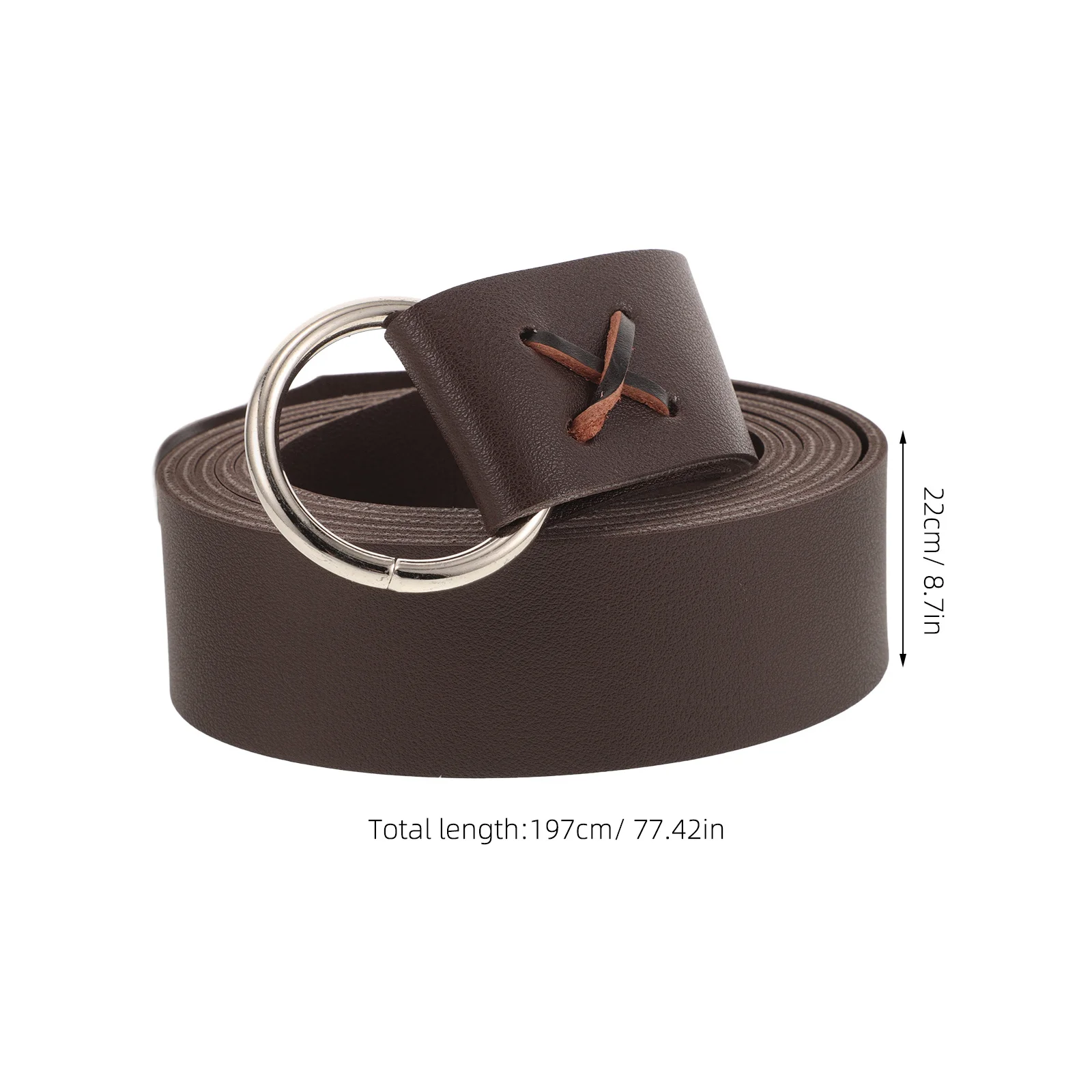 Cinturón Medieval de Pu ajustable, faja de cintura de pirata renacentista vikingo marrón para Cosplay, vestido elegante de Halloween para hombres y mujeres