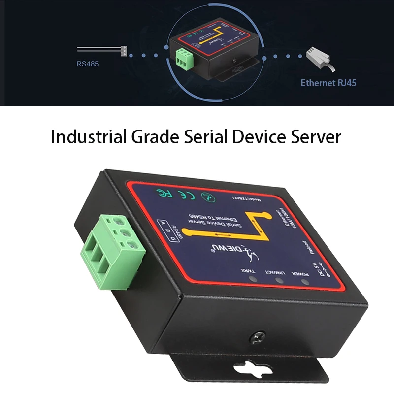 

Industrial Grade Serial Device Server RJ-45 LAN Adapter TCP/UDP serial networking server RS485 to Ethernet Converter RJ45 port