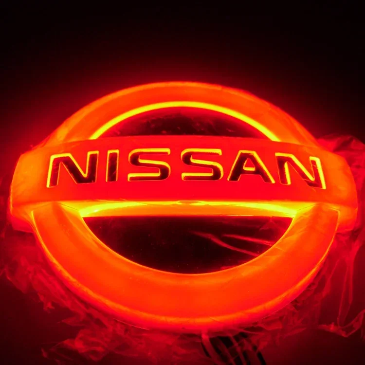 LED Auto Light Rear Badge Sticker for Nissan TIIDA X-TRAIL Geniss LIVINA Cedric Car Styling Emblem Decal Modification Decoration