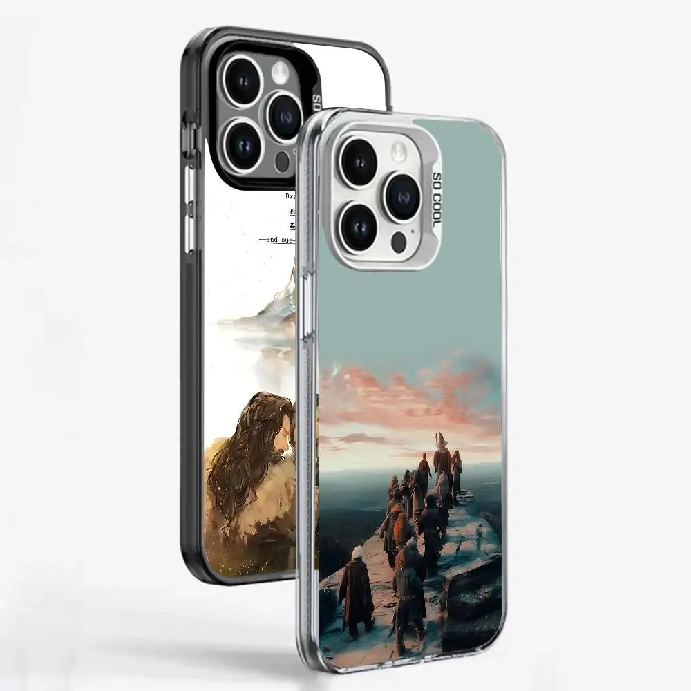 حافظة هاتف H-Hobbit الرائعة لهاتف آيفون 16 15 14 13 12 11 Pro Max Plus غطاء خلفي فضي مقاوم للصدمات #2