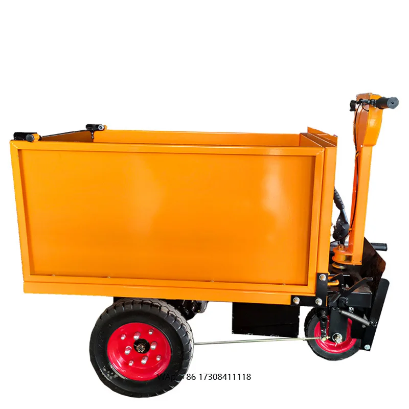 

Multi-Function Manual Mini Engineering Dump Cart 3 Wheels Electric Farm Cart 500kg Heavy Duty Trolleys