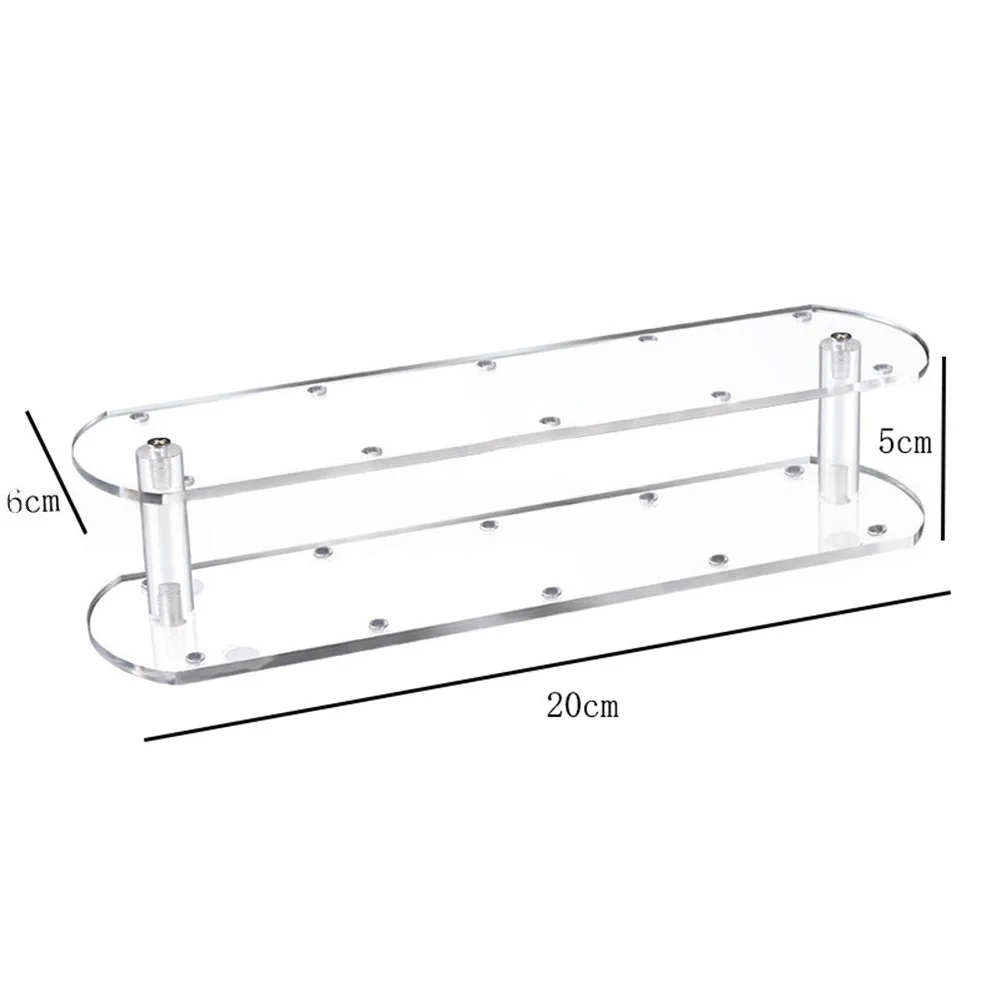 1 قطعة الاكريليك الشفاف حفلة مصاصة رف 20*6*5 سنتيمتر واضح الاكريليك كعكة حامل 10 ثقوب لحفلات الزفاف والحفلات تخزين أجزاء #6
