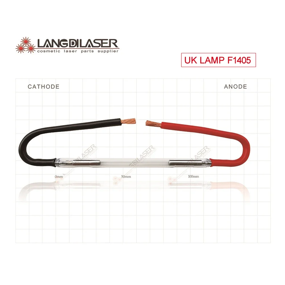 Lámpara del Reino Unido F1405-xxx / Hecho en el Reino Unido Tamaño de la lámpara de flash Ipl de primera luz: 7*50*115F / Lámpara IPL para K / Garantía 1 millón de Tim
