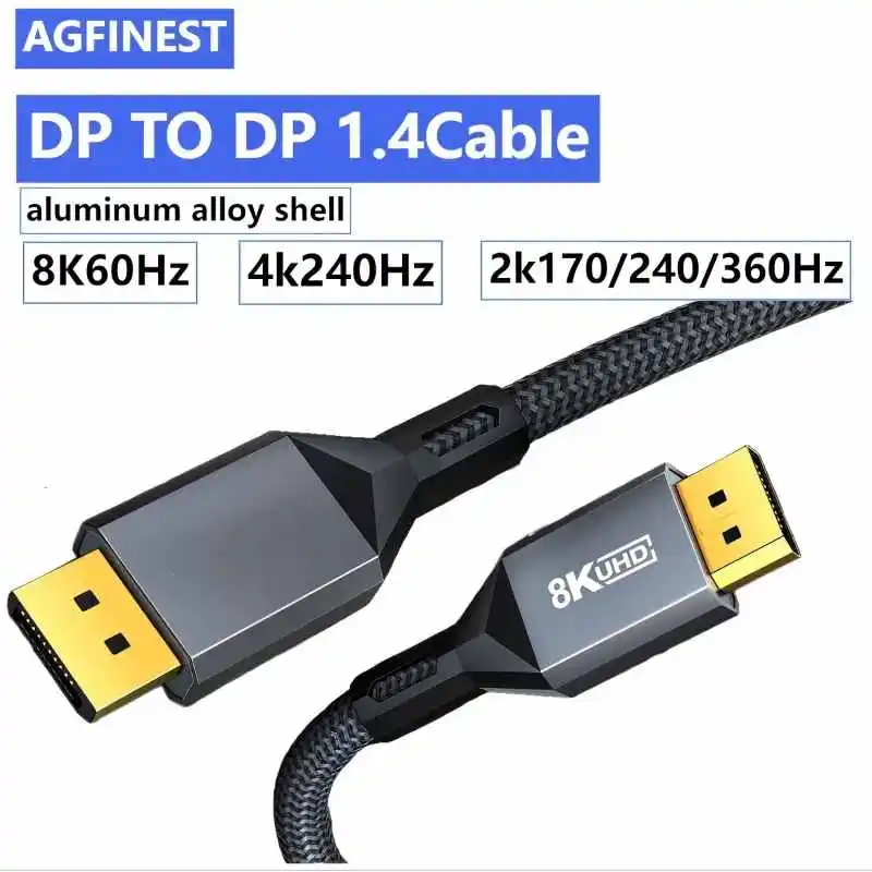 

DisplayPort Cable 8k DP 1.4 4K 240Hz 8K60Hz Display Port Displayport Cable 2K@240Hz For PC Laptop TV Projector Video Cable