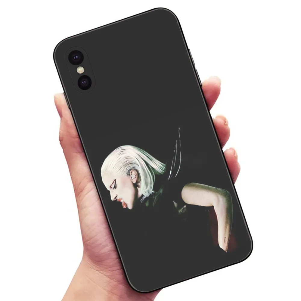 Singer Phone Case For Samsung S24,23,22,30,21,10,9,Ultra,Plus,Lite,FE,5G L-Lady Gaga Black Soft Case