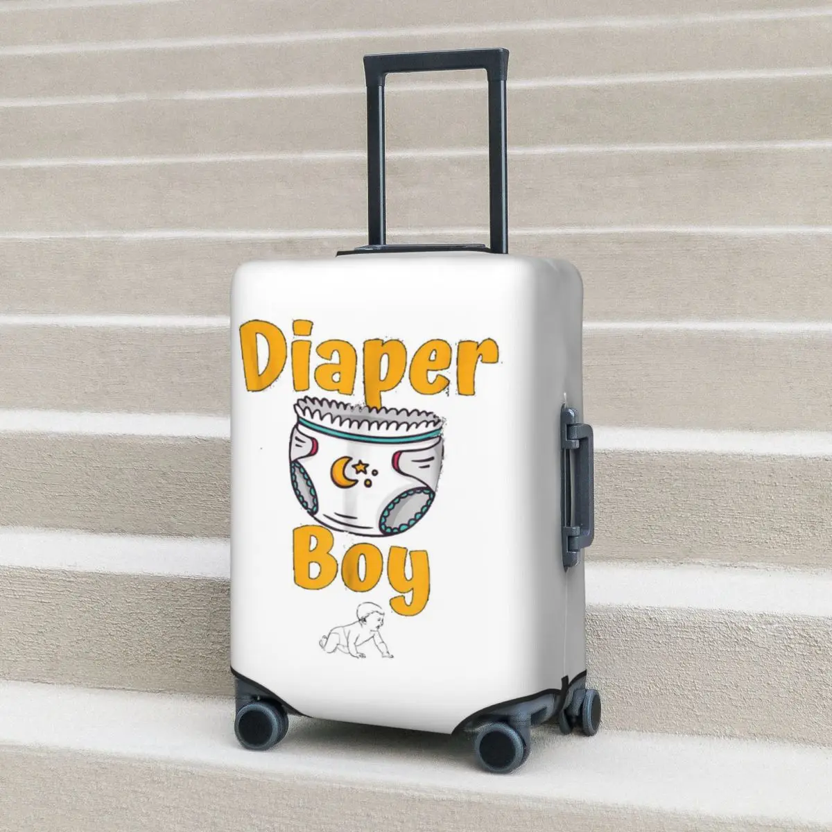 

Diaper Boy Suitcase Cover Protection Elastic Travel Luggage Protector Covers for 18-32 Inch