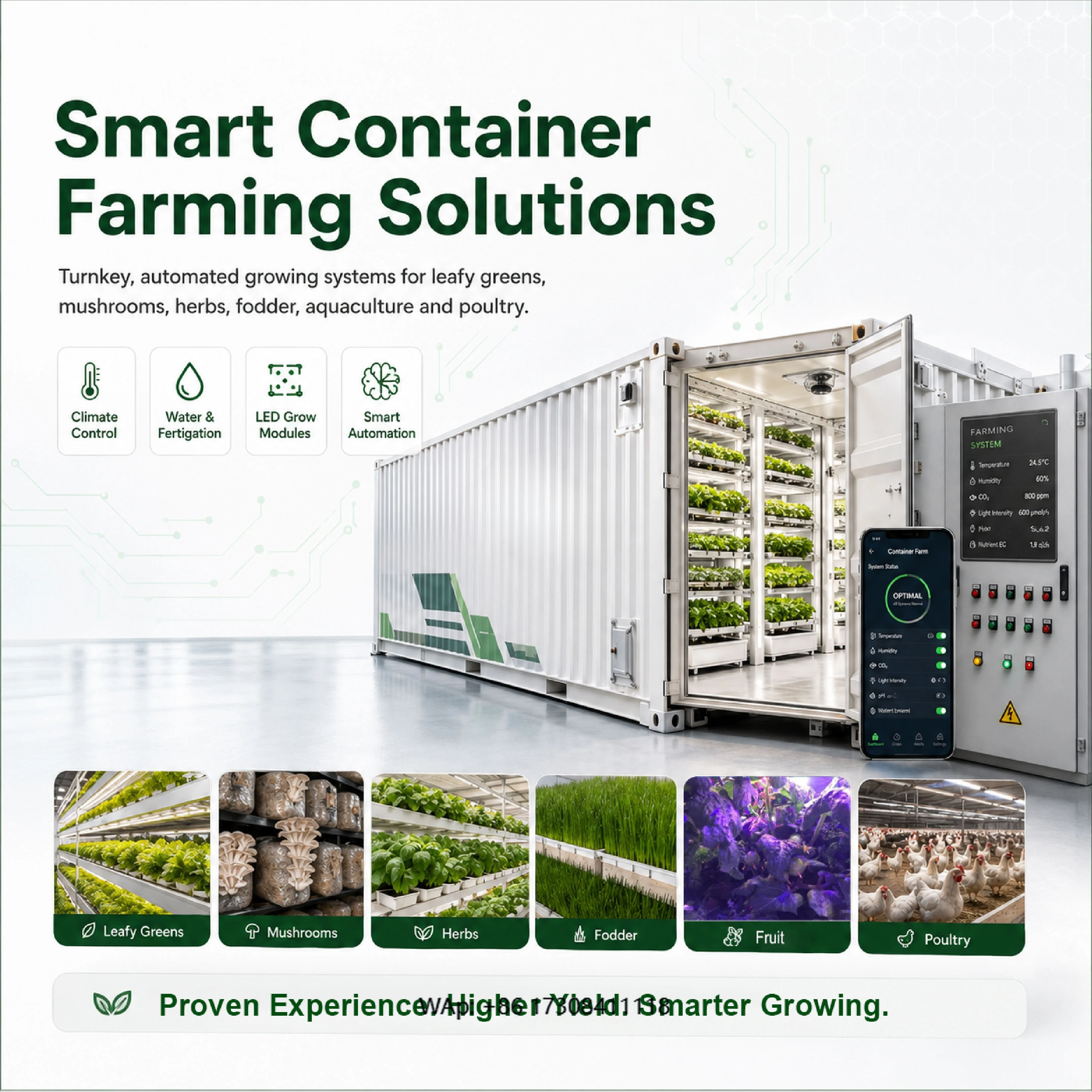 Growing Fodder in an Indoor Hydroponic Farm Container Vertical Hydroponics Fodder System Equipment Container for Cattle Feeding