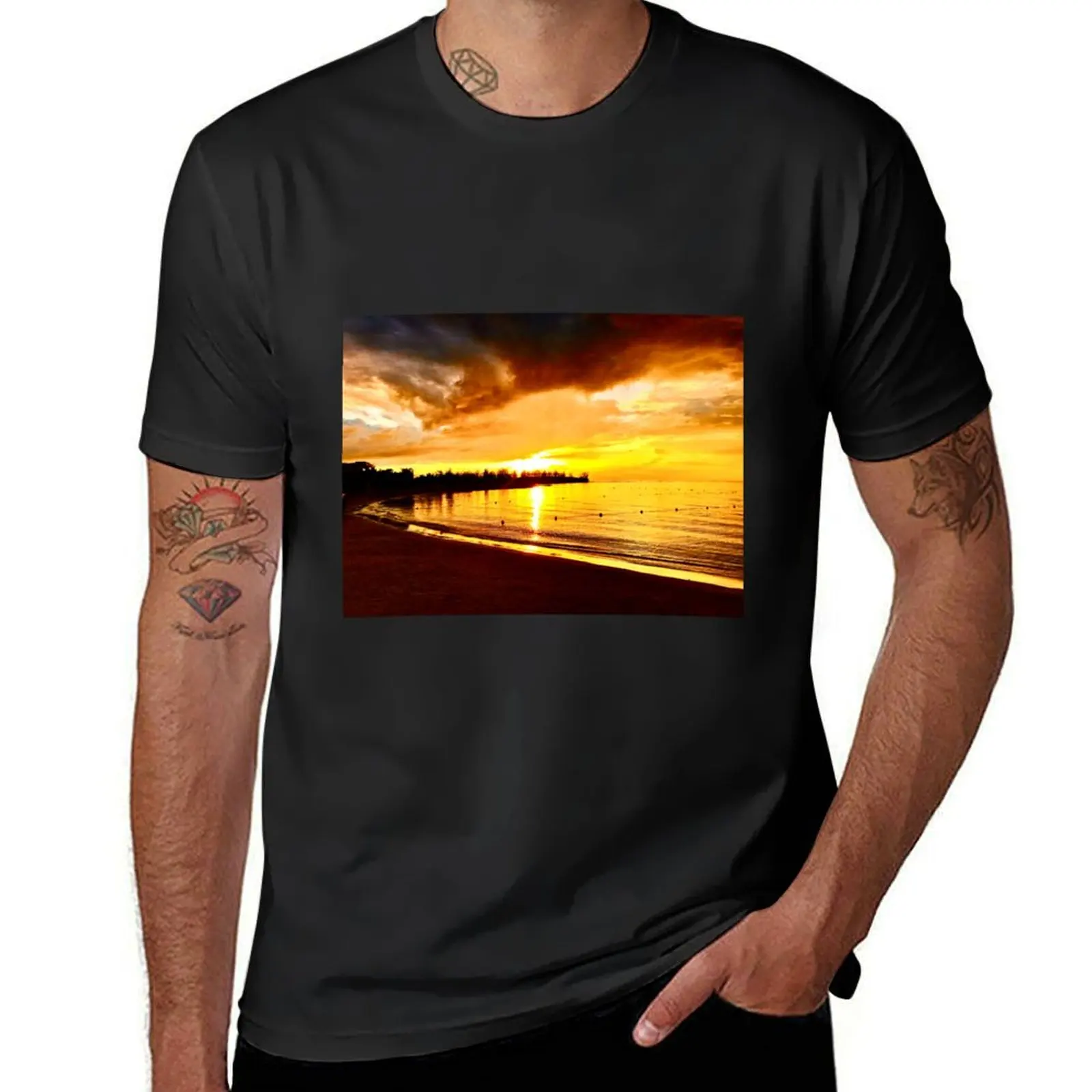 Jamaican Sunset T-Shirt quick-drying customs customs design your own T-shirt men