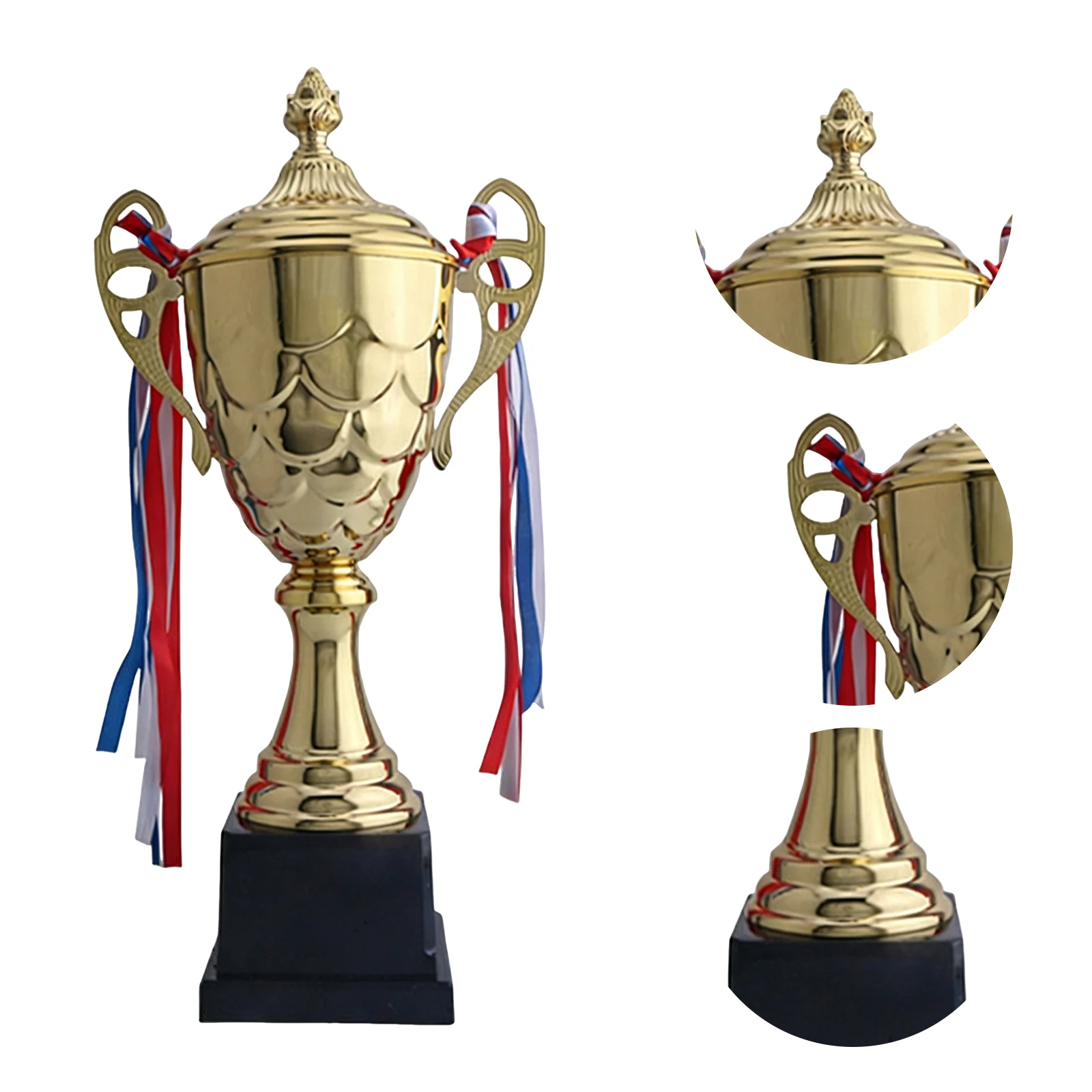 Metal Trophies with Ribbon Football Basketball Prize Cup Multi-Purpose Creative Prizes Cup For And Corporate Sports Meets