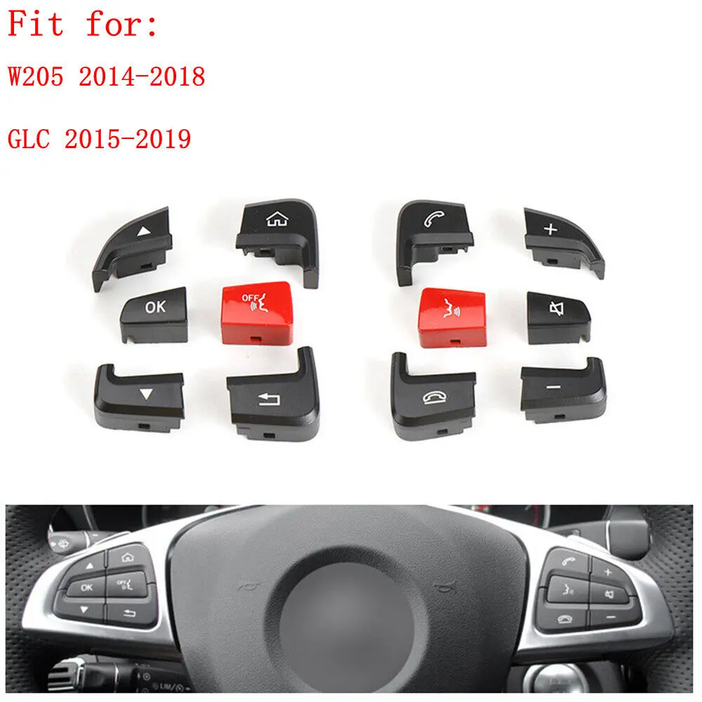 

WXZOS Ремкомплект крышки кнопки переключателя рулевого колеса для Benz 2014-18 W205 2015-19 GLC