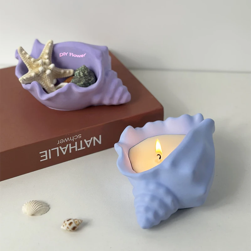 Muschelschale, Zement, Kerze, Tassenform, Silikonformen für die Herstellung von Muscheln, Muscheln, Schmuckstück, Ablagefach, Vase, Gipsform, Heimdekoration