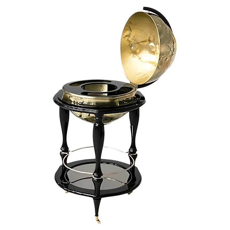 Light luxury pure copper wine cabinet designer creative high-end exquisite globe ornament round beverage