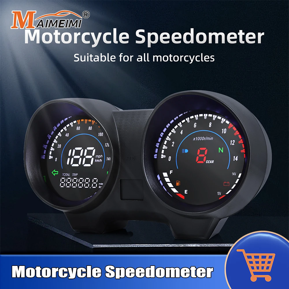 タイタン150オートバイスピードメーター計器デジタルタコメータースピードオイルレベルインジケーター-ホンダcg150-fan150-2010-2012用