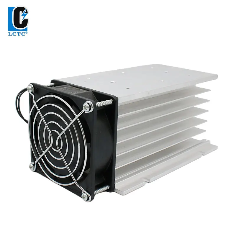 H 150 60A Three Phase SSR Solid State Relay Radiator Heat Sink With Fan