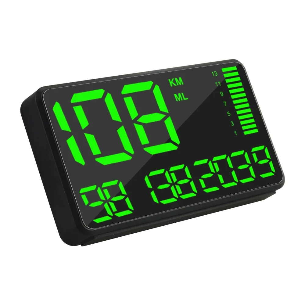 

C90 speedometer hud display car hud with overspeed alarm driving time digital local time altitude mileage speed of car truck