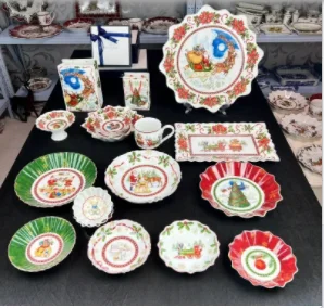 

Western Cuisine Plate German V Bao Tableware Christmas Series Toy Joy Mug Bowl Salad Dish Dessert Fruit Holder