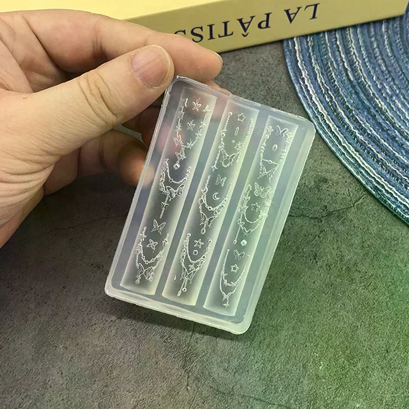 Bowknot Bead Chain Ribbon 3D Silicone Mold Nail Art Decorations DIY Design Silicone Nail Art Mold Template For Nail Charms