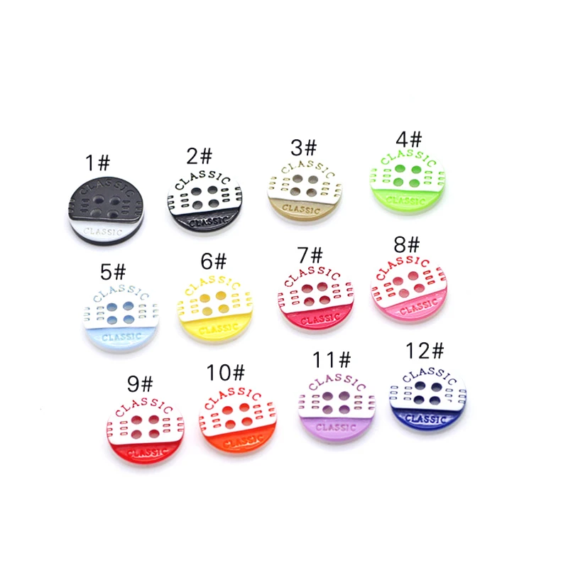 12.5mm Resin Buttons Scrapbook 4-Holes sewing supplies and accessories craft supplies diy buttons for clothing costura botones