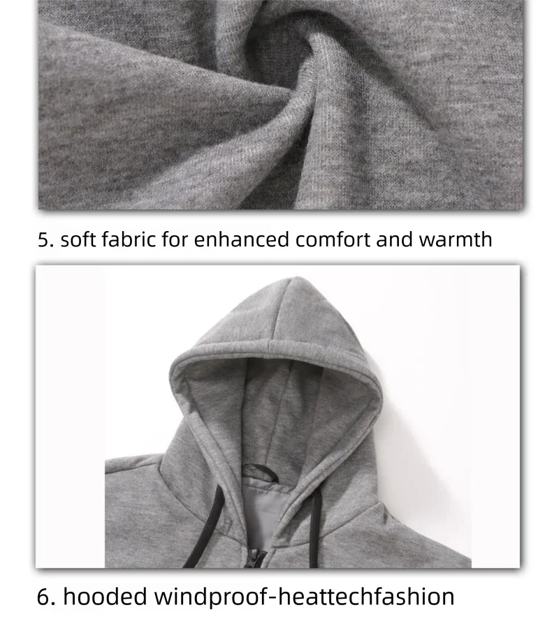 23-Zahlen-intelligenter USB-Heiz-Hoodie für Männer und Frauen, elektrisch, intelligente Heizung, Fleece-Liner, beheiztes Sweatshirt, Outdoor-Sportbekleidung – Detail 16