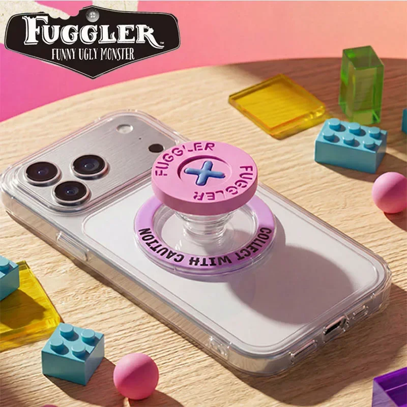 Support de téléphone universel Fuggler officiel avec bouton extensible, accessoire tendance multicolore pour smartphone, pour adultes
