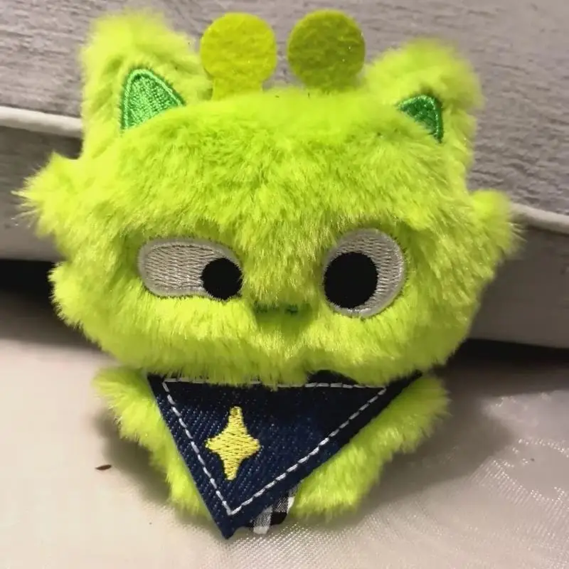 1Pc Cartoon Alien Cat Plush Keychain, Versatile Cute Room Decoration Accessory, Surprise Gift Plush Alien Cat Key Ring