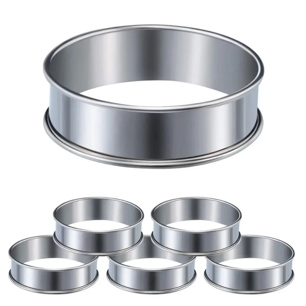 

New Stainless Steel Baking Circle Cooking Rings Double Rolled Muffin Ring 10cm 8cm Cookie Molds Circle Egg Ring Kitchen