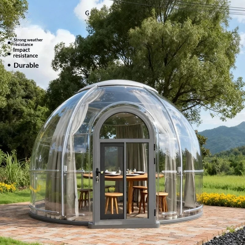 Outdoor Stargazing Room Starry Sky Room PC Bubble House Courtyard Mobile Sunroom Hotel Spherical Tent House China Customized