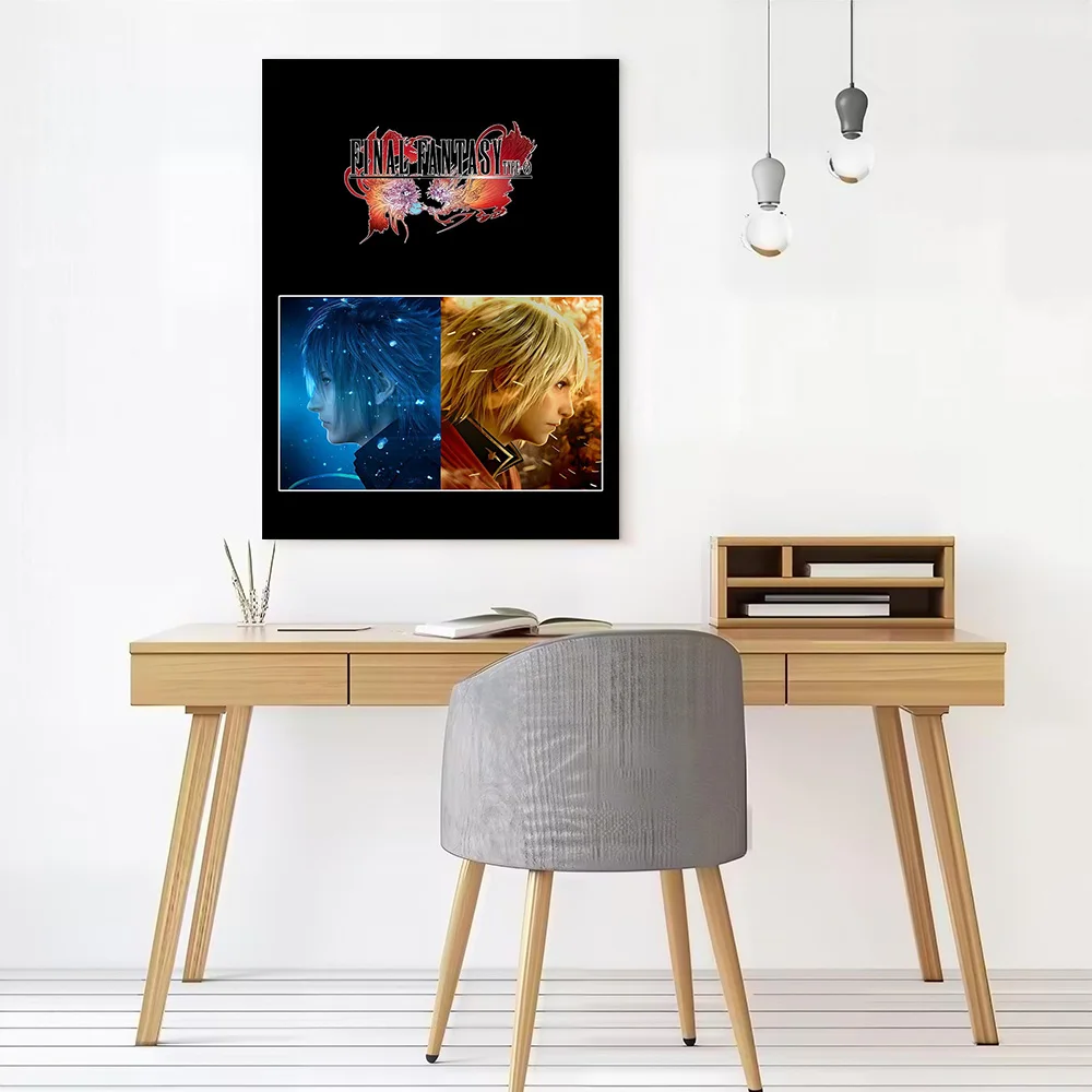 Fantasy Type-0 Logo and Characters Poster Customizable Printed Canvas Painting for Pictures Wall Art Room Decoration Gaming Home