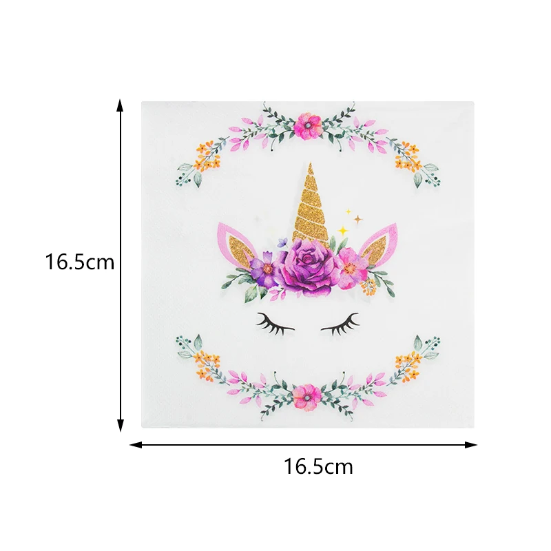 Unicorn Birthday Party Decoration Unicorn Tableware Paper Plates Cup Napkins 1st Birthday Party Decoration kids Baby Shower girl