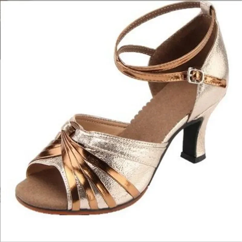 Zapatos de baile modernos para mujer, Tango, salón de baile latino, niñas, punta abierta, Salsa, zapatos de baile profesionales para mujer, tacones de 5,5 cm/3,5 cm