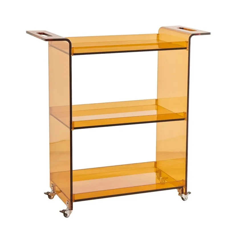 Movable storage side few, modern simple living room trolley, multi-layer rack corner few kitchen bathroom waterproof rack