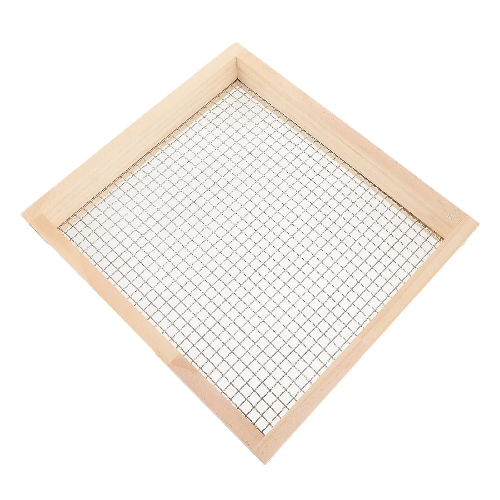 Garden Soil Sieve Wooden Frame Metal Mesh 16x16 Sand Gravel Stone Separator Compost Dirt Strainer Gardening Soil Sifter Screen
