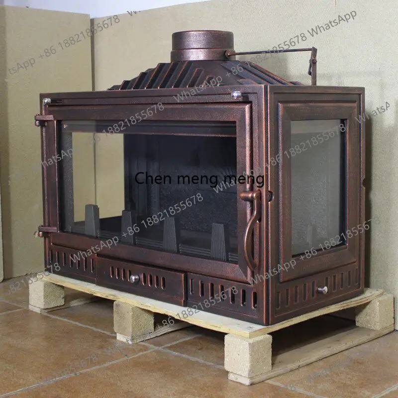 Real fire fireplace Household wood-burning fireplace Embedded villa homestay Modern wood-burning stove